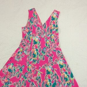 Lilly Pulitzer Pink Parrot Print Dress